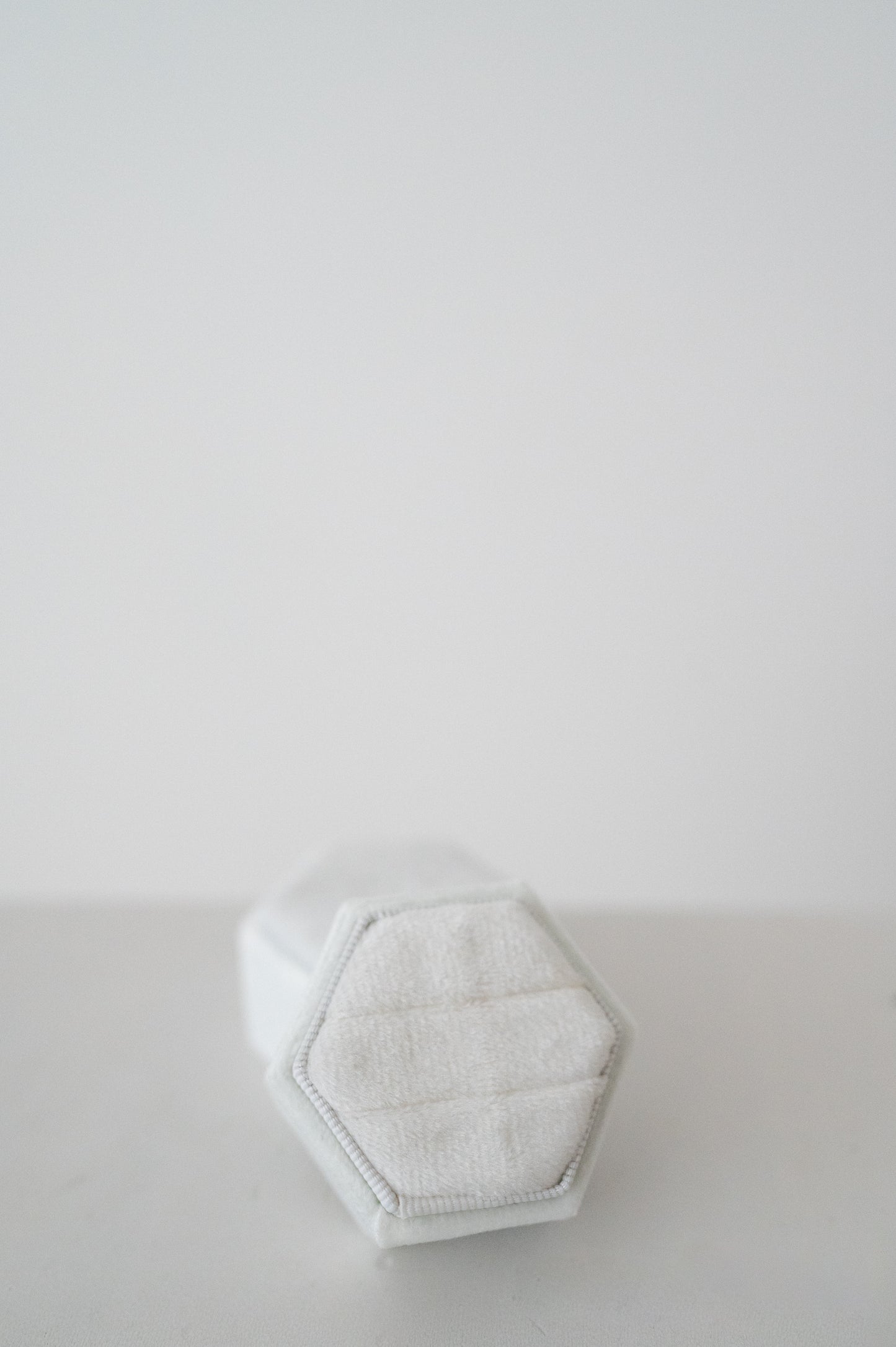 White Velvet Ring Box