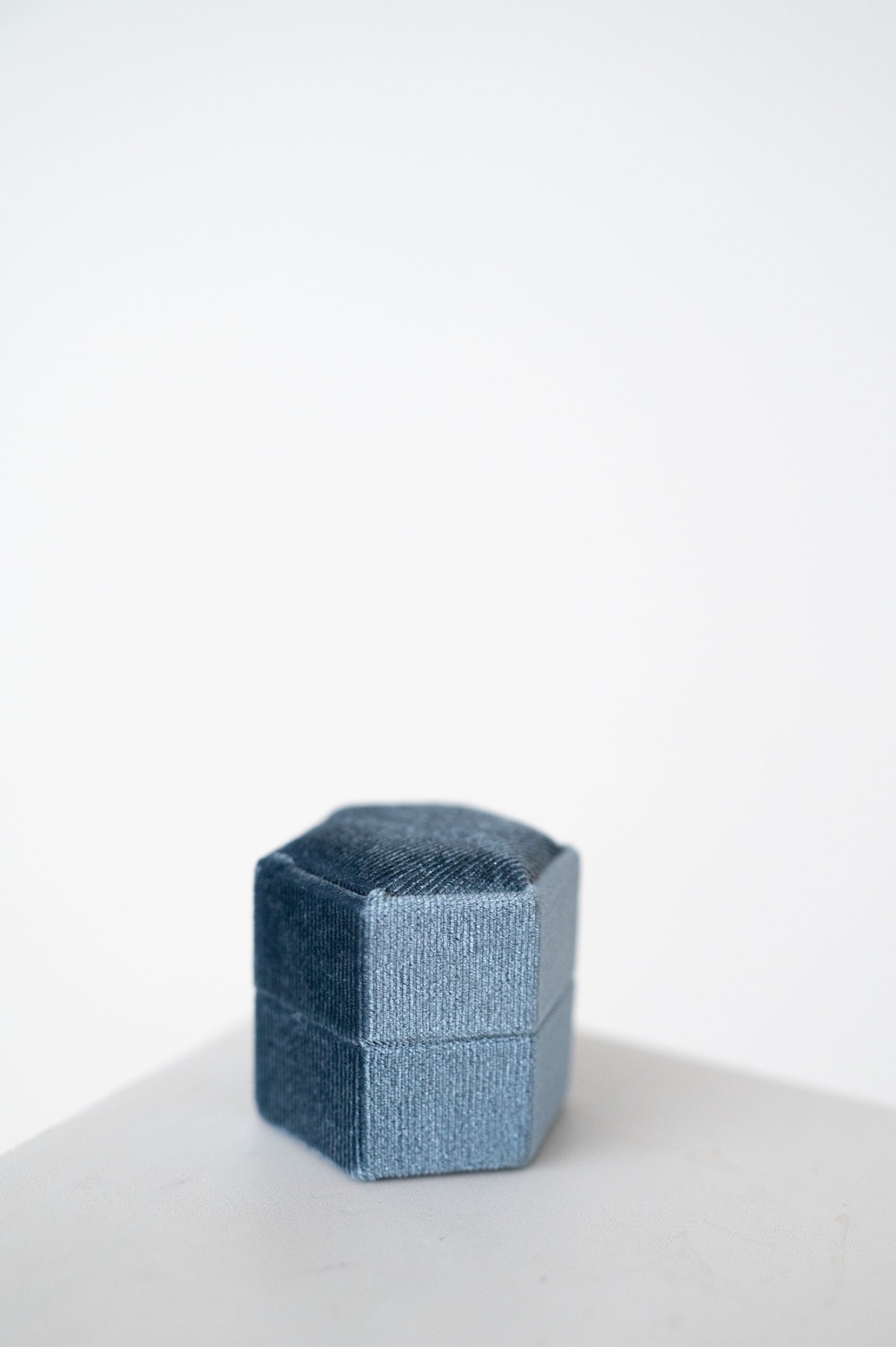 Blue Velvet Ring Box