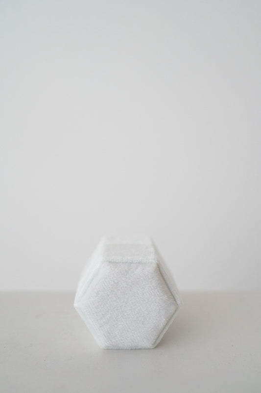 White Velvet Ring Box